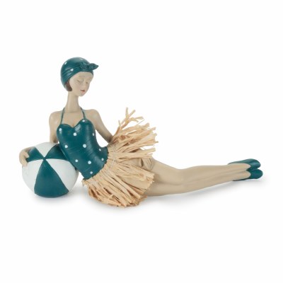 6" Blue Top Beach Lady Laying Down