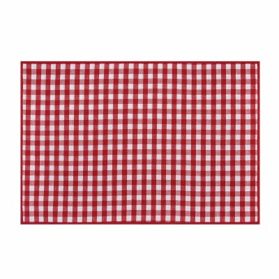 14" x 20" Red and Blue Gingham Fabric Placemat