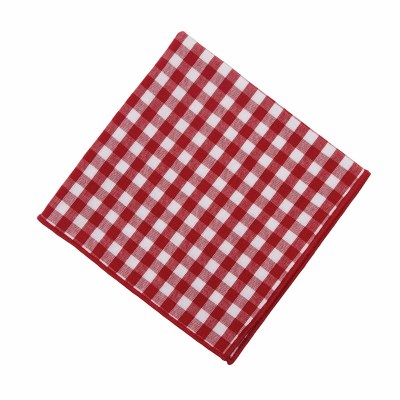 18" Red and Blue Gingham Fabric Napkin