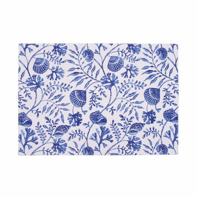 14" x 20" Blue Reef Fabric Coastal Placemat