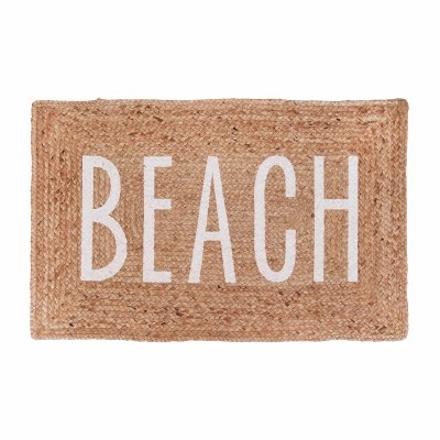 23" x 36" "Beach" Braided Jute Coastal Rug