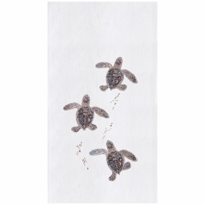 27" x 18" Three Baby Turtles Flour Sack Kitchen Towel