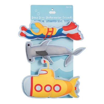 Set of Three Underwater Explore Dive Toys by Mud Pie