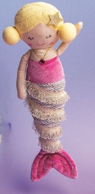 11" Yellow Hair Mermaid Plush by Mud Pie