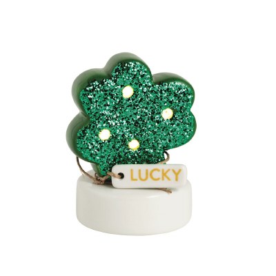 2.5" LED Shamrock Sitter by Mud Pie