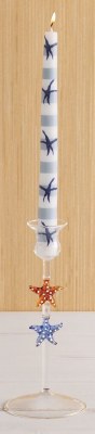 Box of Two Blue Starfish Taper Candles by Mud Pie
