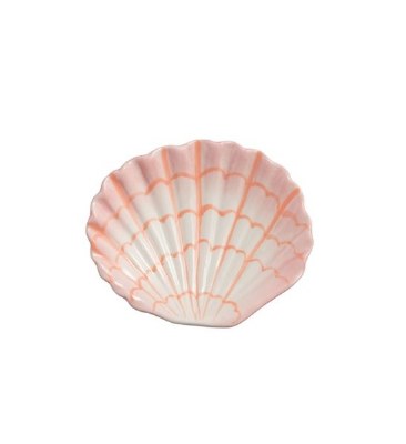 Small Coral Ceramic Dish by Mud Pie