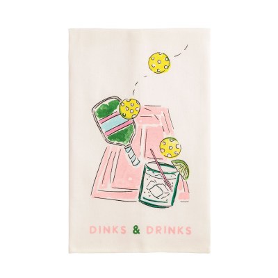 26" x 16" "Dinks & Drinks" Kitchen Towel by Mud Pie