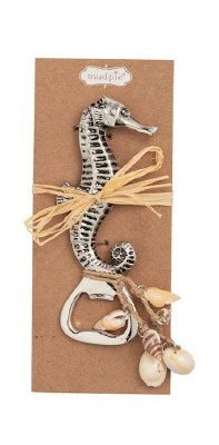 Antiqued Silver Sea Horse Bottle Opener by Mud Pie