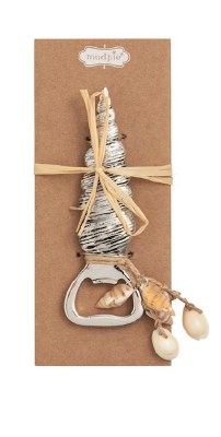 Antiqued Silver Shell Bottle Opener by Mud Pie