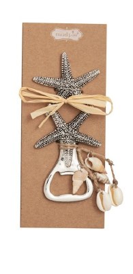 Antiqued Silver Starfish Bottle Opener by Mud Pie