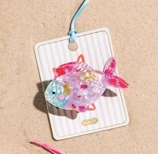 2" Pink Fish Hair Claw Clip by Mud Pie