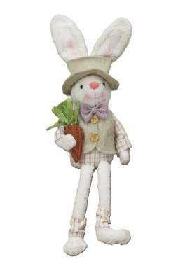 17" Boy Bunny Fabric Shelf Sitter