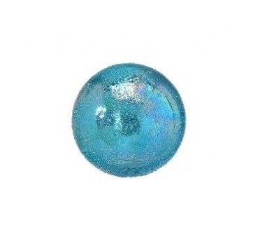 5" Blue Bubbled Glass Orb