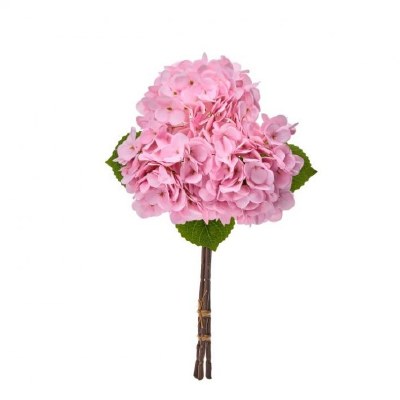 Bundle of Three 18" Faux Pink Hydrangea