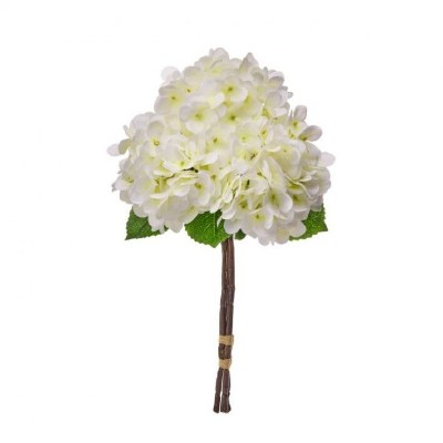 Bundle of Three 18" Faux White Hydrangea