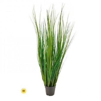48" Fauv UV Treated Two-Tone Green Potted Grass