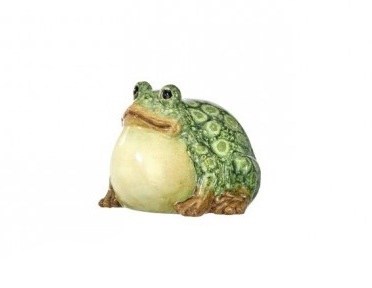 6.5" Green Legs Down Ceramic Frog