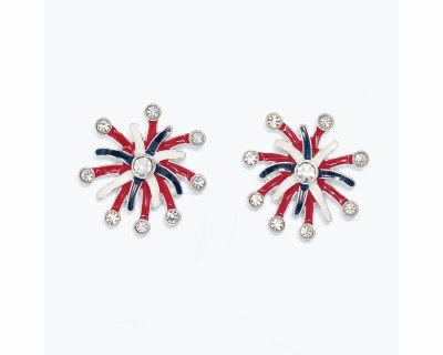 Red White Blue Fireworks Earrings
