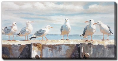 24" x 48" Pier Society Coastal Wrapped Canvas