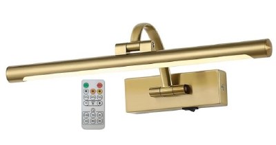 16" LED Distressed Bronze Picture Light With a Remote
