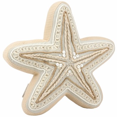14" Natural Starfish Shape Pillow