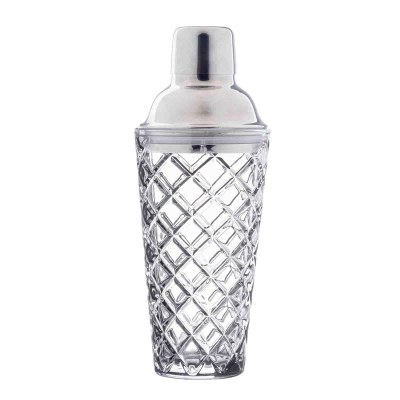12 Oz Clear Glass Cocktail Shaker