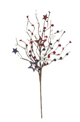 17" Red White Blue Open Stars Spray