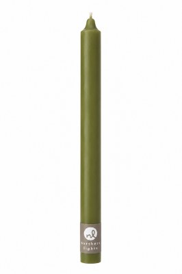 12" Moss Green Taper Candle