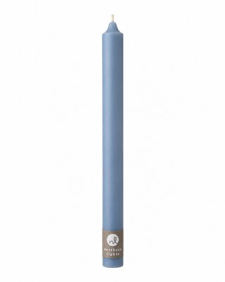 10" Prairie Blue Thick Taper Candle