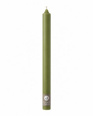 10" Moss Green Thick Taper Candle