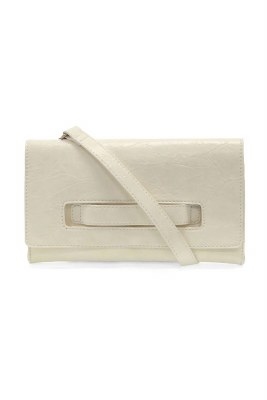 5" x 10" Ivory Handle Crossbody Clutch