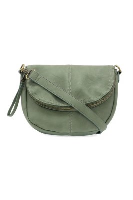 7" x 8" Sage Helene Small Saddle Crossbody Purse