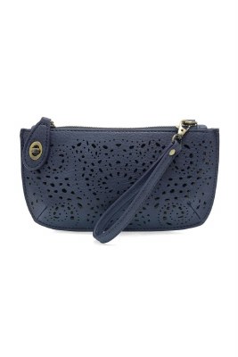 6" x 9" Denim Cut Eyelet Crossbody Wristlet