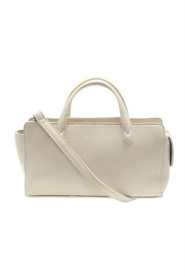 7" x 10" White Mira Mini Tote Crossbody Purse