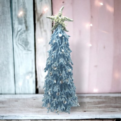 21" Blue Faux Coral Tree