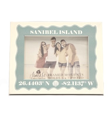 5" x 7" "Sanibel Island" Coordinates Photo Frame
