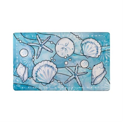 18" x 30" Blue Shells Cushion Mat
