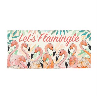 10" x 22" Palm Beach Flamingo Sassafras Door Mat