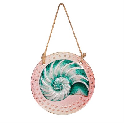 4.5" Round Multi Color Nautilus Suncatcher