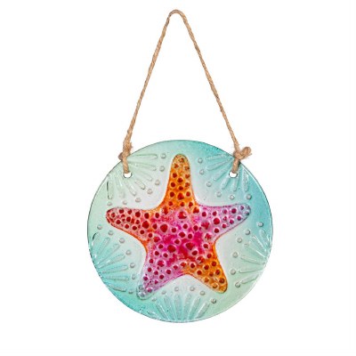 4.5" Round Multi Color Starfish Suncatcher