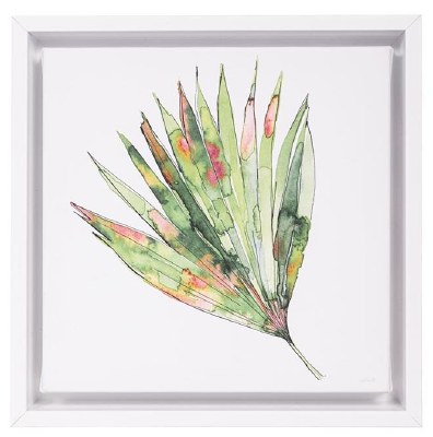 8" Sq Palmetto Framed Canvas