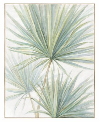 30" x 24" Full Fronds Framed Coastal Canvas
