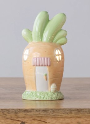 6" Ceramic LED Multi Pastel Carrot House