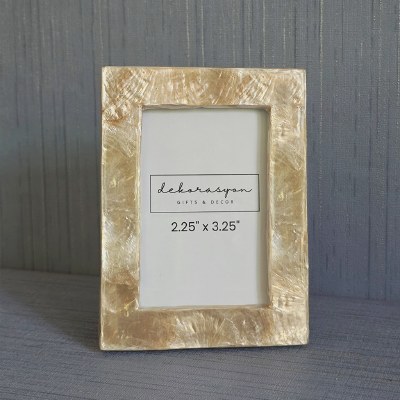 3" x 2" Gold Capiz Photo Frame