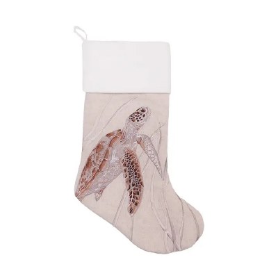 20" Embroidered Sea Turtle Stocking