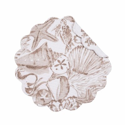 17" Round Barley Coast Shell Coastal Placemat