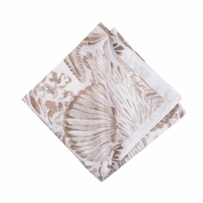 20" Barley Coast Shells Coastal Fabric Napkin