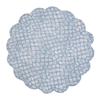 17" Round Cerulean Breeze Coastal Placemat