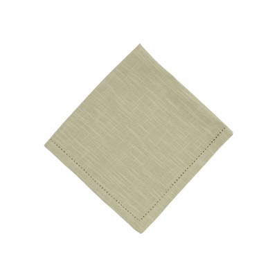 18" Green Hemstitch Fabric Napkin